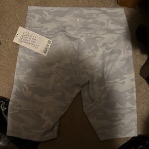 lululemon athletica Gray Camo Bike Shorts